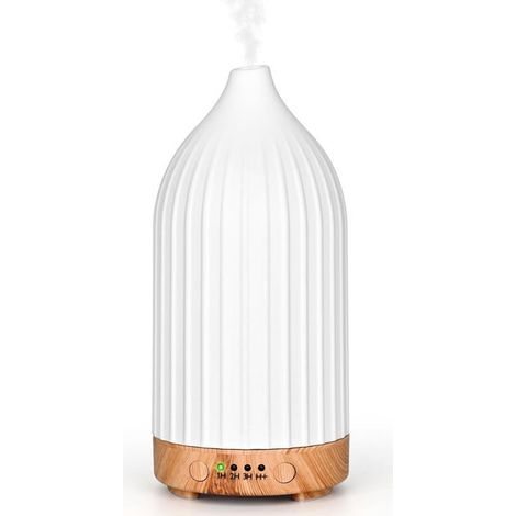 Ecleanfy - Diffuseur d'huiles essentielles en céramique, ultrasonique électrique, usage domestique, blanc, 100 ml