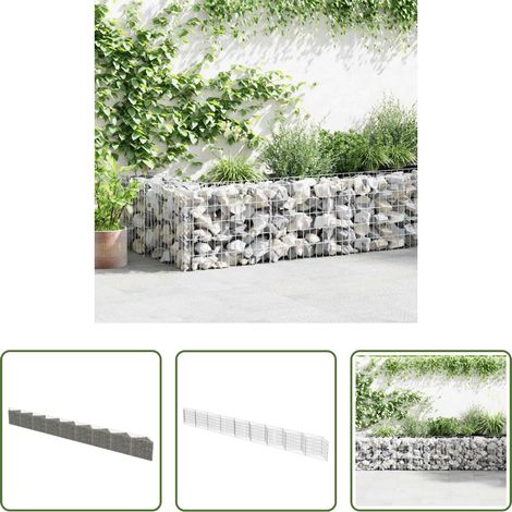 vidaXL Isolation acoustique - Mur de gabion Acier galvanisé 630x30x50 cm (1/5)