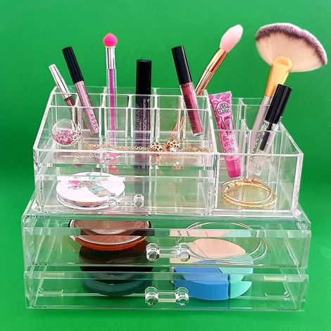 Trade Shop - MAKE-UP-KOSMETIK-ORGANIZER ESY10258 ORGANIZER-DISPLAY 15 FÄCHER - (1/2)