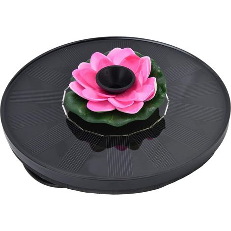Pompe De Fontaine Solaire - 1 Unité - Plastique Rose - 4 Jets D'eau - Étang Jardin Bain Oiseau - Flottant Compact (1/5)