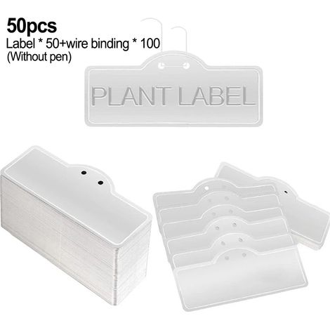 50 étiquettes métalliques pour plantes, étanches, pour le jardinage : arbres, fleurs, légumes. Accessoires pour les cultivateurs.