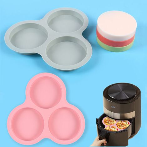 Set mit 2 antihaftbeschichteten Silikon-Eierformen mit je 3 Mulden (1/4)
