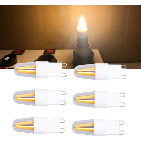 Ampoules G9 (lot de 10), petites ampoules G9 à lumière chaude pour suspensions, plafonniers, appliques murales, lampes de table, ampoules spéciales, 10 lots à vendre (1/5)