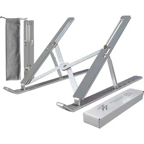 Laptop Support Bureau Vertical Office Portable Pliant Lifting Flat Aluminum Alloy Heat Dissipation Base Bracket (1/5)
