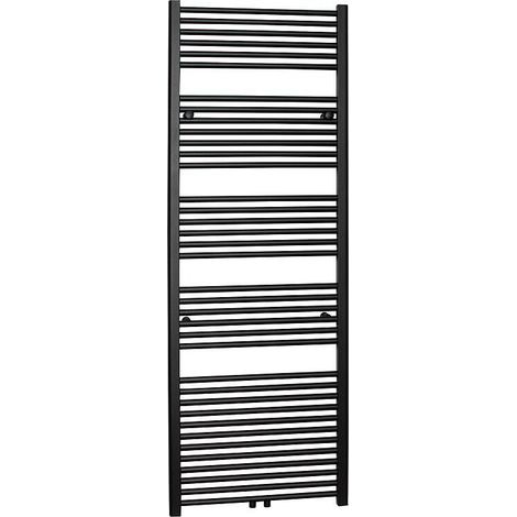 Radiateur sèche-serviettes Jessica 1440 x 610 mm avec raccordement central, couleur anthracite (1/4)