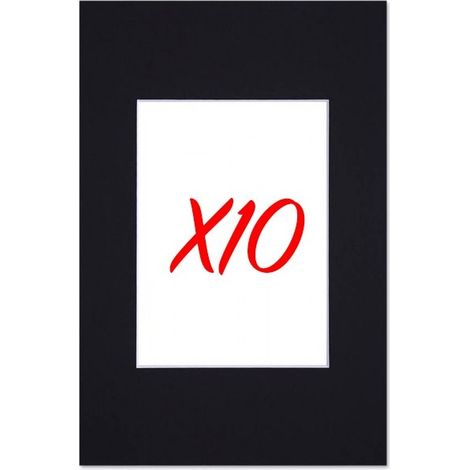 10 passe-partouts standard noirs pour cadre 20 x 30 cm - Photo 13 x 18 cm (1/5)