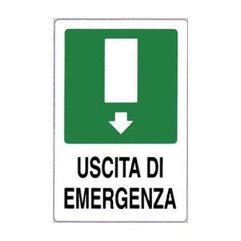 10,0 x TARGA SEGNALETICA USCITA EMERGENZA
