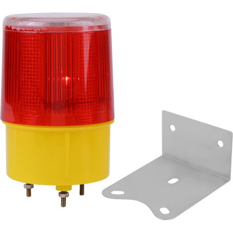 Ortviai Lampe d'alarme solaire LED rouge pour signalisation routière et marine – 1 unité, étanche, autonomie 60 h (1/5)