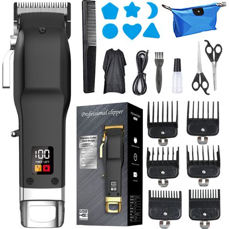 Professioneller kabelloser Haarschneider für Männer mit 1800 mAh – Elektrischer Haarschneider für Männer mit Verpackungsbox