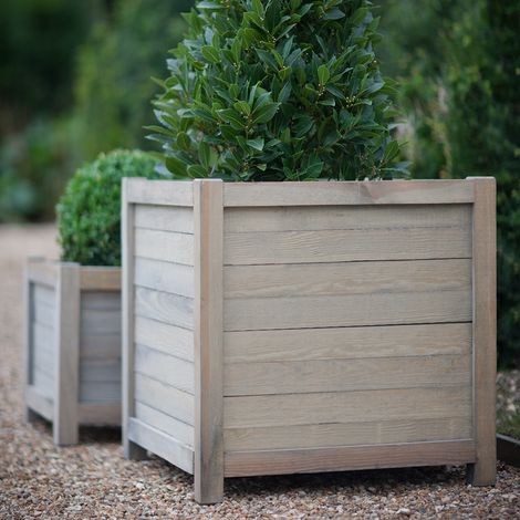 Garden Trading Aldsworth Planter Wooden Planter Flower Tree Shrub Plant Pot 60cm