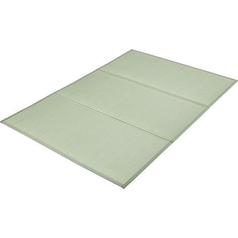 Tatami en Jonc Naturel, Matelas Japonais Pliable de Taille Lit Queen, Tapis de Sol Japonais avec Support Antidérapant et Parfum Frais, Matelas Futon pour Dormir, Méditation, Yoga, Relaxation (1/5)