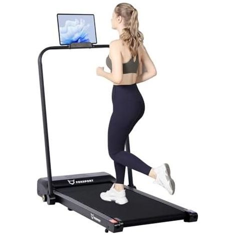 FOXSPORT Tapis da corsa pieghevole - Tapis roulant - Velocità 1-10 km/h - Schermo LED - Carico 110KG - con telecomando