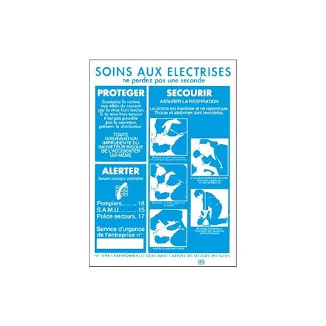 affiche - alu et métal - soins aux electrises - catu am-20-b