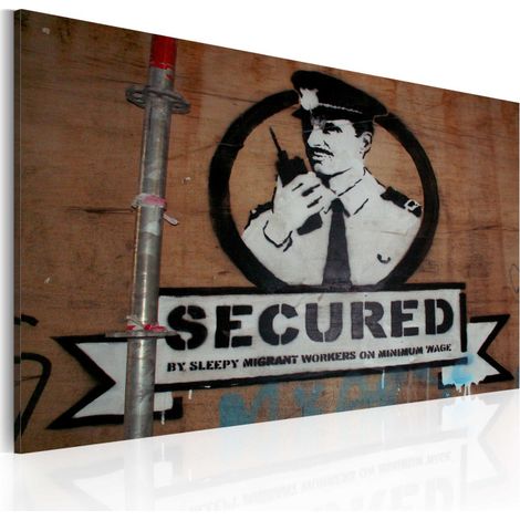 Tableau Imprimé "Sécurisé - Banksy" 40x60cm (1/2)