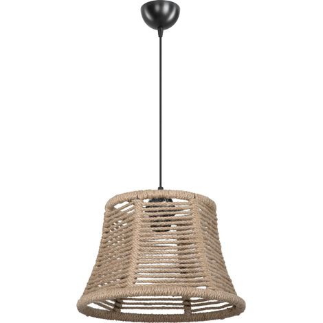 Lampe de plafond Besta ASZ1745 avec abat-jour en jute H60xL31 (1/3)