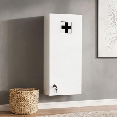Meuble de salle de bain coloris blanc 30 x 20 x 70 cm (1/5)