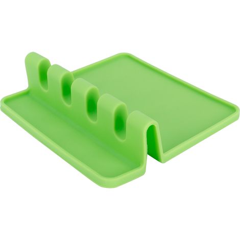 Cuillère à Soupe en Silicone Alimentaire, Support Multifonction pour Ustensiles de Cuisine Écologique (1/5)