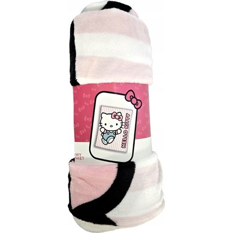 Couverture bébé en flanelle CARBOTEX HELLO KITTY 130x160 cm