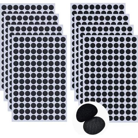 TAISHENGDA - Runde 8-mm-Klettaufkleber, 1008 Stück doppelseitige Klettaufkleber, stark haftende Klettbänder für Haushalt, Heimwerkerprojekte und Bastelarbeiten (1/5)