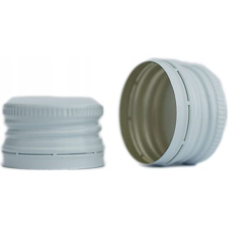 100 tapones para botellas de 28 mm, color blanco (28x18 mm).