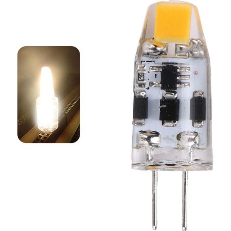 Ampoule LED G4 2W 200LM 360° Gradable Silicone pour Maison Bureau AC/DC 12-24V (Blanc Chaud 2700K-3100K)