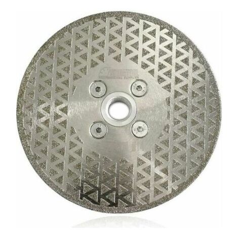 Lame de scie diamantée, disque galvanisé double face de 125 mm pour couper et meuler les carreaux de marbre, granit, pierre (filetage M14) (1/5)