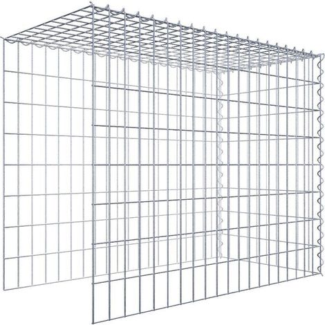 Gabiondeco - Gabion - Element de prolongation en hauteur et en longueur 100 cm x 80 cm x 50 cm (L x H x P). maille 5 x 10 cm. Spirale. Attention il manque deux gril... (1/5)