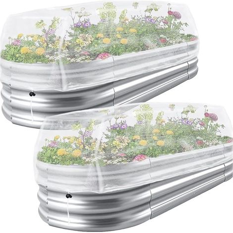 Lot de 2 housses rectangulaires en maille pour plantes Avec cordon de (1/5)