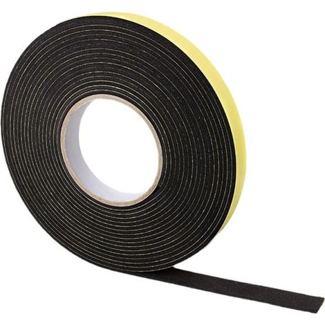 Single Sided Self Adhesive Thin Foam Strip - 10mm Wide x 10m Long x 3mm Thick - Suitable for Window Seals, Door Seals, Window Noise. (1/5)