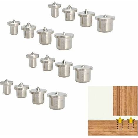 Goupilles de centrage pour un positionnement précis, guide de perçage avec embouts pour goujons de 6 à 16 mm, 16 pièces (1/4)