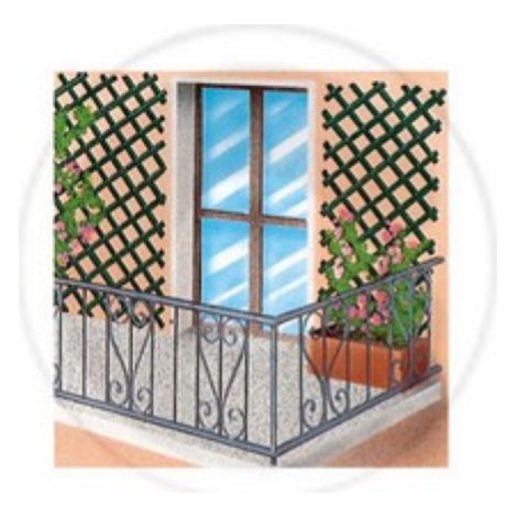 Treillis extensible en plastique vert mt 1x2 cm 100x200 pour terrasse de jardin