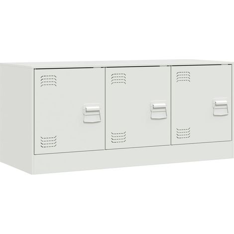 TV Möbel weiß 99x39x44 cm Stahl