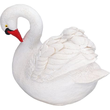 Statue de Cygne Blanc en Résine pour Décoration de Jardin Extérieur