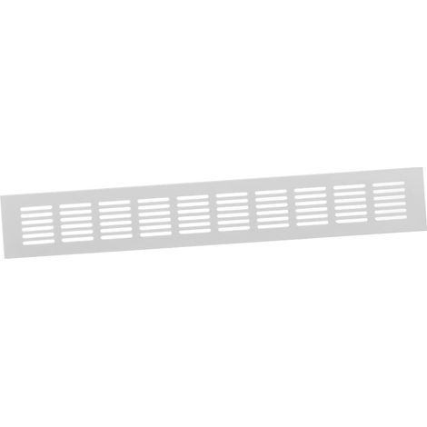 60x400mm Grille d'Aération Blanche - Grille de Ventilation en Aluminium - Grille de Meuble pour Porte, Armoire, Radiateur
