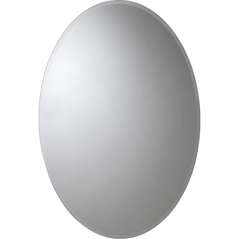 Croydex Oval Aluminium Bathroom Cabinet, Hang 'n' Lock™ , 50 x 37cm - Orwell (1/5)