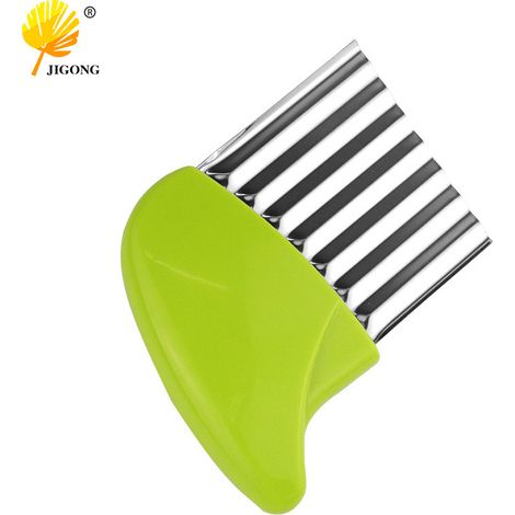 Coupe-pommes de terre ondulé, couteau à pommes de terre à dents ondulées, outil ménager pour couper les frites et les pommes de terre. (1/5)