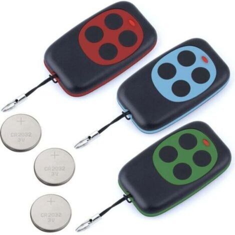 Universelle Torfernbedienung mit 433,92 MHz Frequenz für automatische Tore mit großer Reichweite. Elegante, programmierbare Fernbedienung mit Festcode, inklusive Batterie.