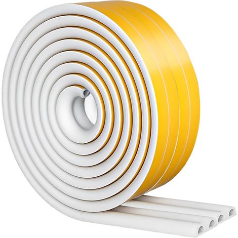 Joint étanchéité autocollant portes fenêtres 10 m profilé I mousse élastique phonique isolation froid bruit (1/5)