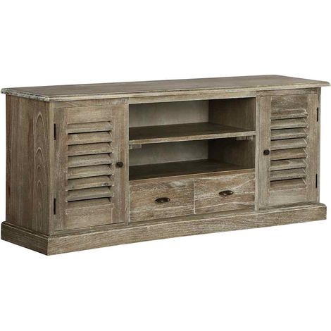 vidaXL Mueble para TV madera maciza de mindi 145x35x60 cm (1/5)