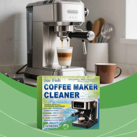 Entkalkungstabletten für Kaffeemaschinen, Reinigungstabletten für Kaffeemaschinen gegen Flecken und Schmutz, Brausetabletten zur Filterreinigung – 12 Stück -- BIEMMEDUE (1/5)