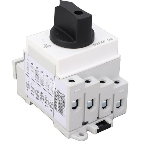 Isolateur photovoltaïque DC, interrupteur solaire, 4 pôles, déconnexion PV, disjoncteur Miniature 32A 1000V (1/5)