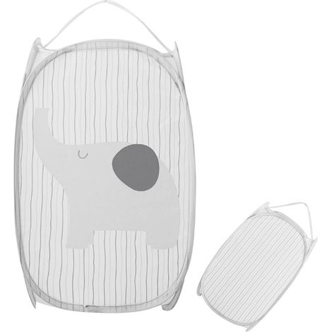 Panier Pliable Avec Poignée Panier à Linge en Maille Filet Panier à Linge Cartoon Hamper pour Enfants Jouets Chaussures (1/5)