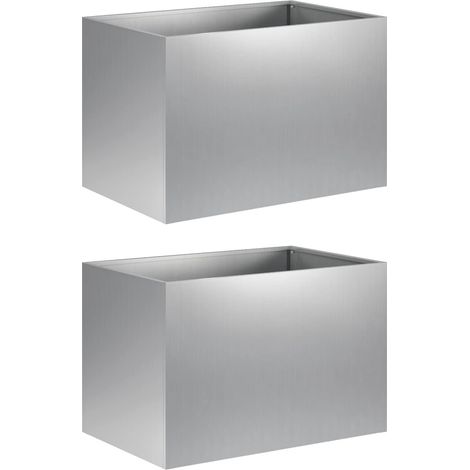 Maison Exclusive - Cache-pot de jardin 2 pc Argenté 50 x 40 x 40 cm (1/5)