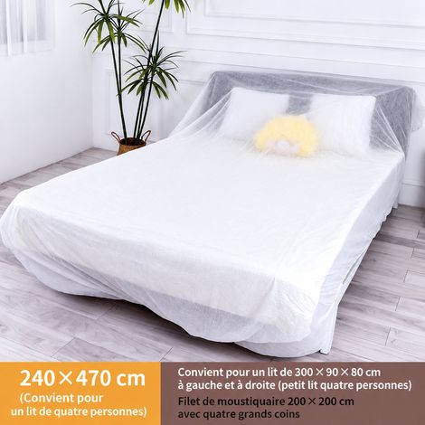 Lot de 5 housses de protection anti-poussière pour canapé 4 places non-tissé 240 x 470 cm blanc 470cm 5 réf 5857 1 × 1 × 1 cm 1,1 kg – Livraison gratuite