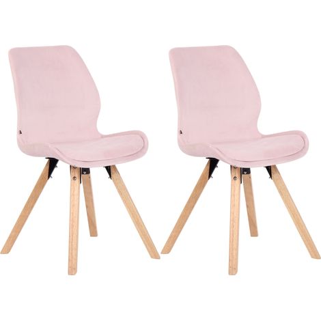 Lot de 2 chaises de salle à manger Luna Rose Velours (1/5)