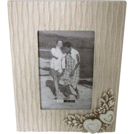 Portafoto 10x15 Shabby Chic Rettangolare 17,5x2,5x22,5 h cm in MDF Tortora