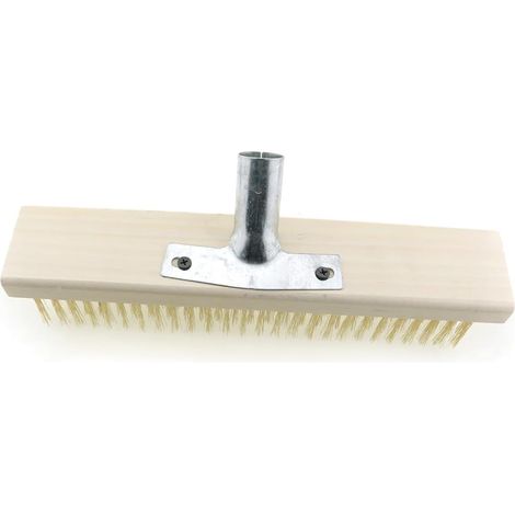 Brosse de sol multifonction en fil d'acier inoxydable ZYAMY, 30 cm (11,8 onces), idéale pour déverser l'intensification des taches dans le beauton, le garage, la terrasse, le barbecue, le jardin et le (1/5)