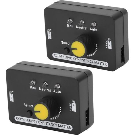 2 testeurs de servo RC, régulation de vitesse manuelle, contrôle par microcontrôleur, maître de cohérence pour moteur DC 4,8-6 V (1/5)