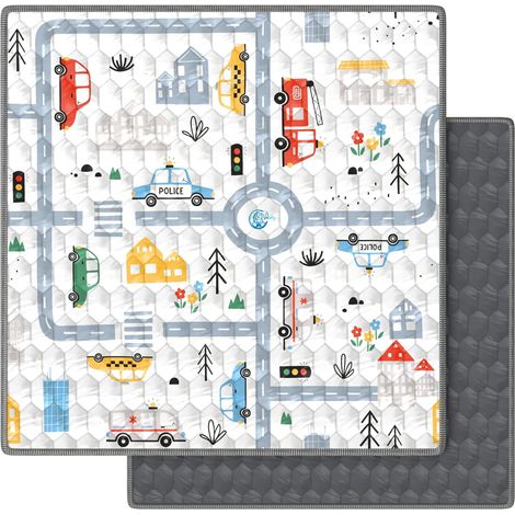 Tapis d Eveil Bebe Pliable 120x120 cm Motricite Antiderapant Valbabycare (1/5)