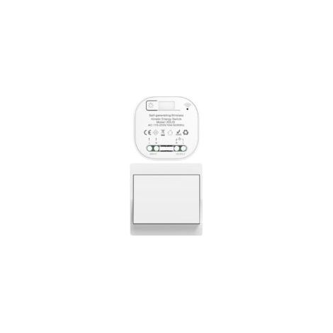 Kit interruttore wireless UE, senza batterie, autoalimentato, interruttore a due vie wireless, telecomando radio per illuminazione domestica (UE 1Gang 1V1A) - Crezuo